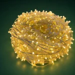 100M 666 LED tree cross lights in warm white with transparent wire