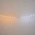 100M 666 LED tree cross lights showing warm white and white LEDs on transparent wire