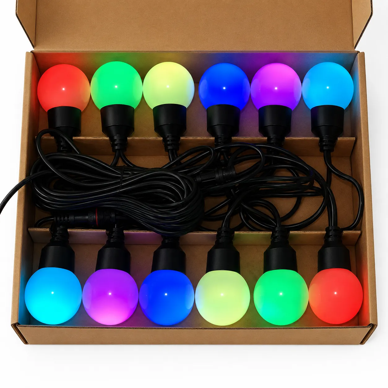 10M 20-Ball G50 LED String Lights – Warm White