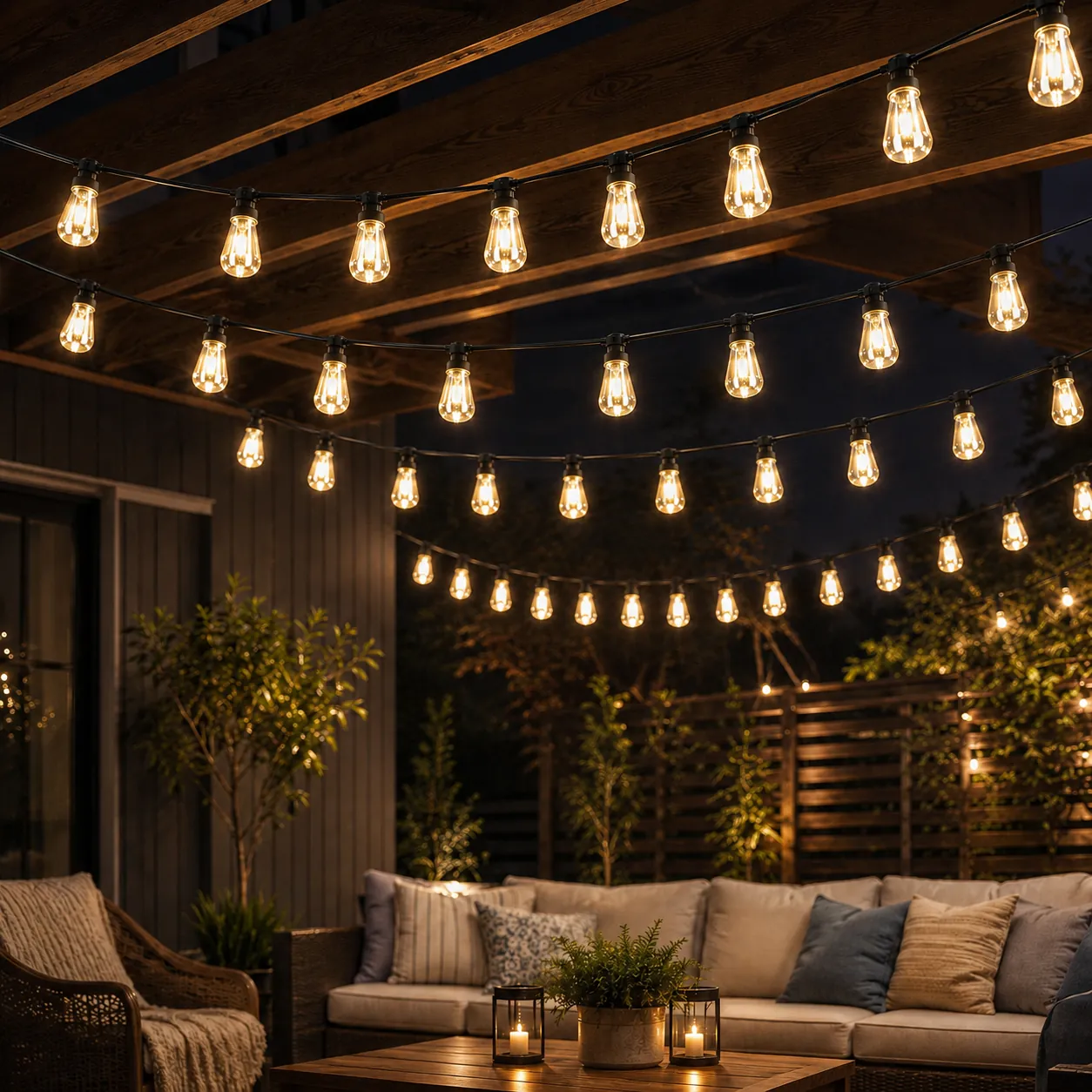 13M 20-Bulb S85 LED Festoon Light Set – Warm White