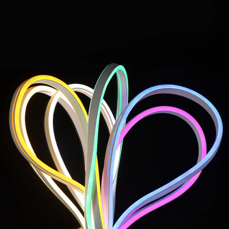 8x16mm double-brightness LED neon flex light shown in multiple illuminated color options