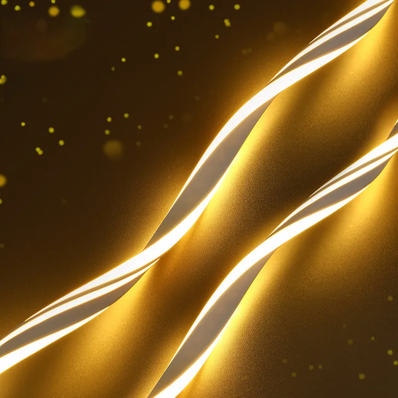8x16mm double-brightness LED neon flex light showing bright continuous warm light effect