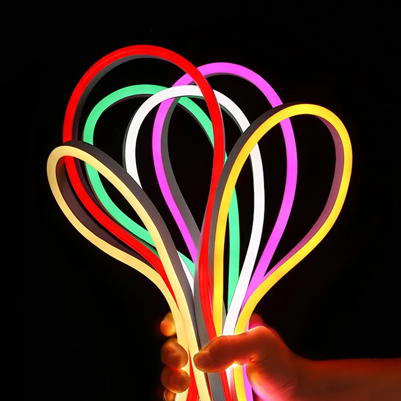 8x16mm LED neon flex light showing warm white, white, red, green, blue and yellow color options
